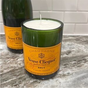 Veuve Clicquot Champagne Bottle Candle - Yellow & Green